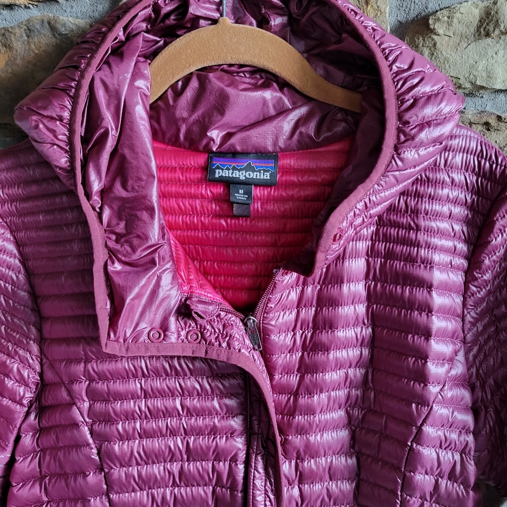 Patagonia Lightweight Fiona Parka M Oxblood Red 600 Fill - Picture 11 of 13